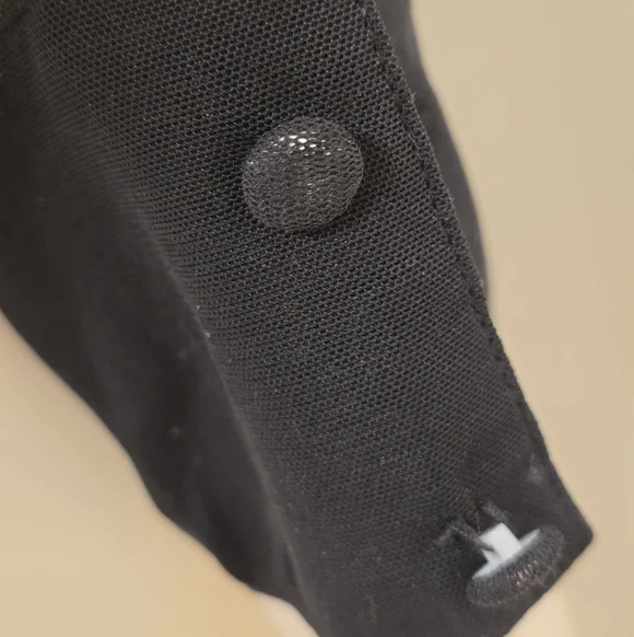 TAGLIA42 Black Sheer Ruffle-Trim Button-Up Blouse - Picture 5 of 8